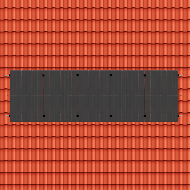 Support en surimposition toiture 5 panneaux sur Tuile K2 systems