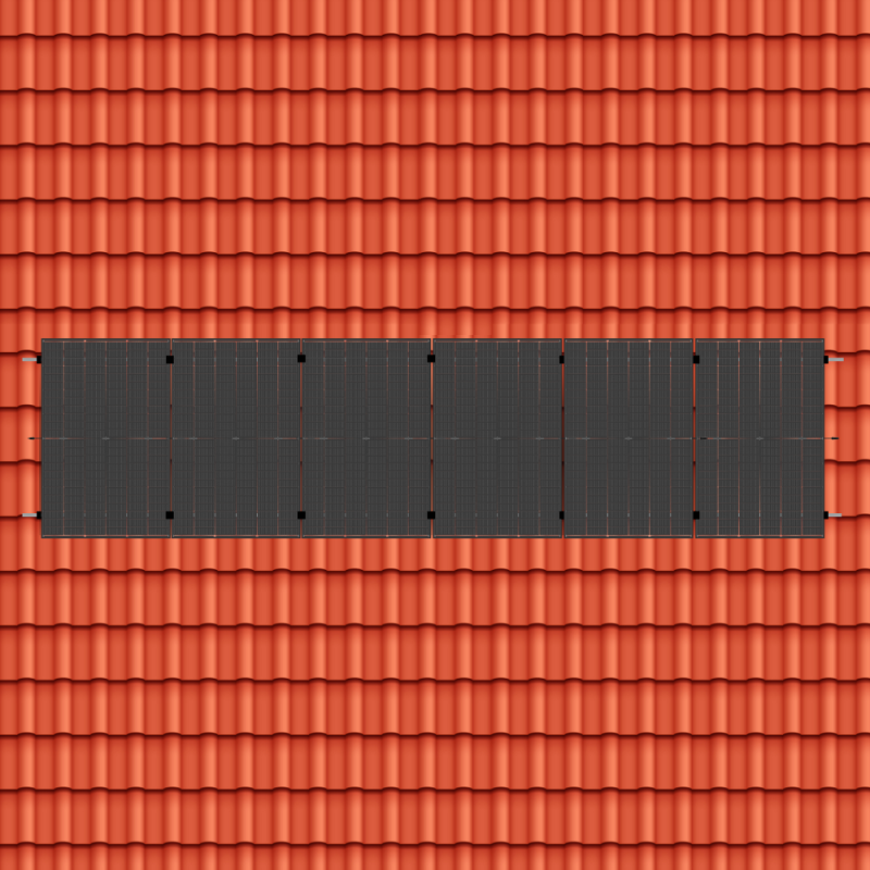 Support en surimposition toiture 6 panneaux sur Tuile K2 systems