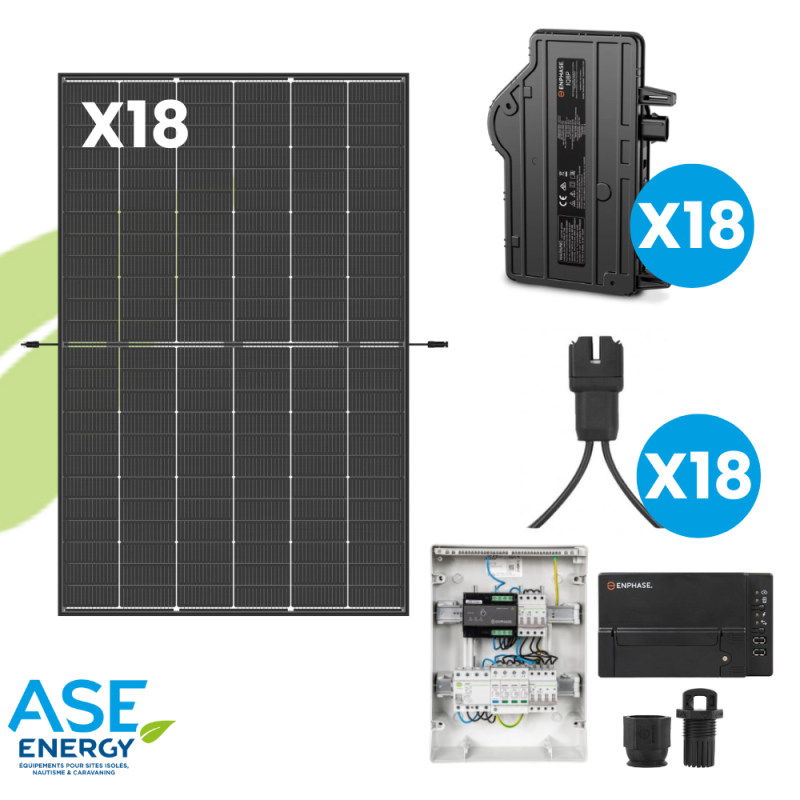 Kit Solaire autoconsommation 9000W Enphase Triphasé