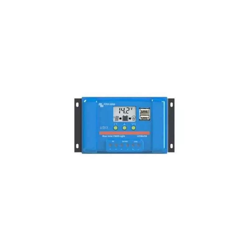 Régulateur PWM 5A 12V/24V USB LCD Victron Bluesolar