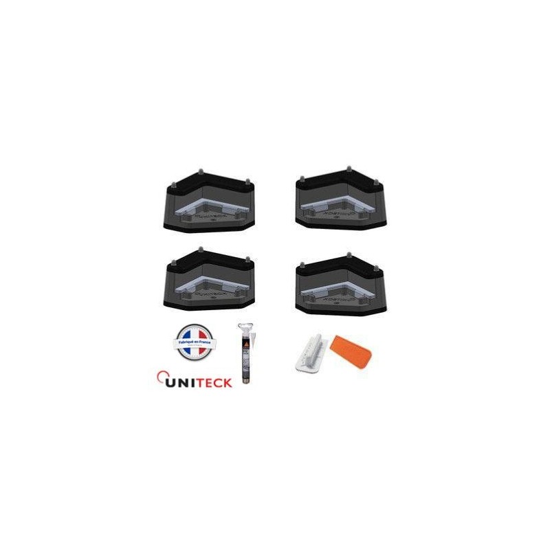 Support de fixation 4 coins Uniteck pour panneau solaire 30 mm