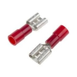 Cosse Faston isolée rouge