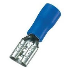 Cosse Faston isolée bleu