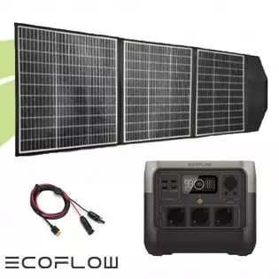 Kit station de charge portable 600W - 768Wh Ecoflow River Pro 2 avec panneau solaire pliable 135W