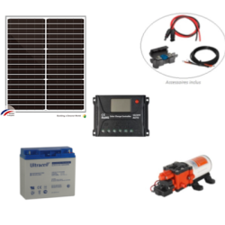 Kit pompe solaire 12V pour bassin ou irrigation Seaflo 5L/min