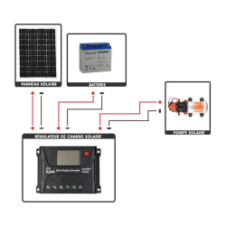 Kit pompe solaire 12V pour bassin ou irrigation Seaflo 5L/min