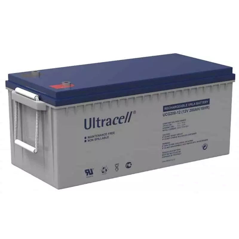 Batterie gel 200ah 12v Ultracell pour panneau solaire photovoltaïque