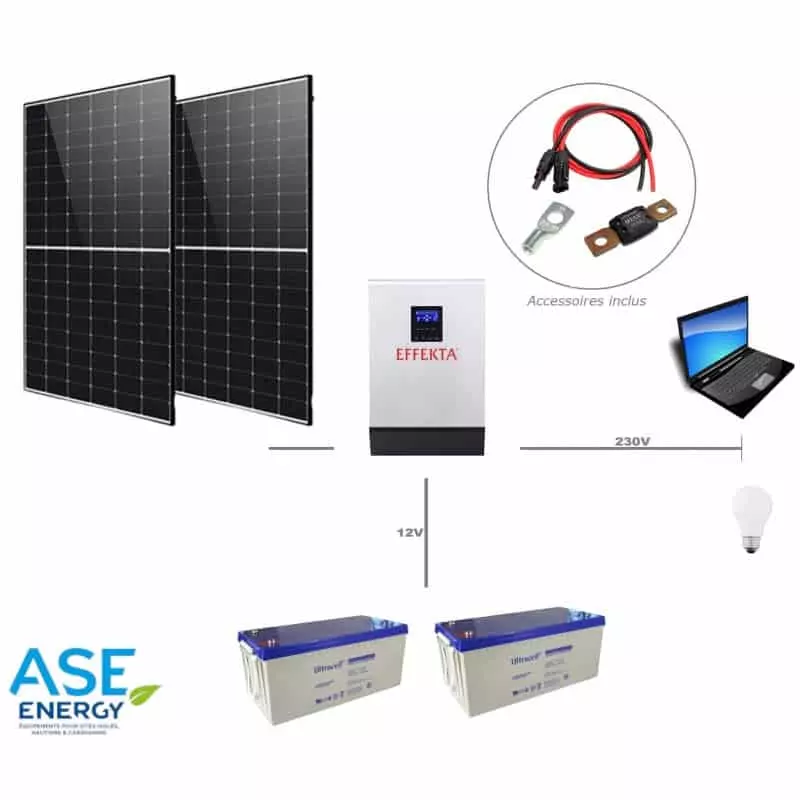 Kit solaire autonome 850W 24V-230V easyconnect
