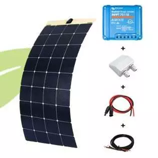 Kit solaire flexible 142W 12V back contact van / camping-car / bateau