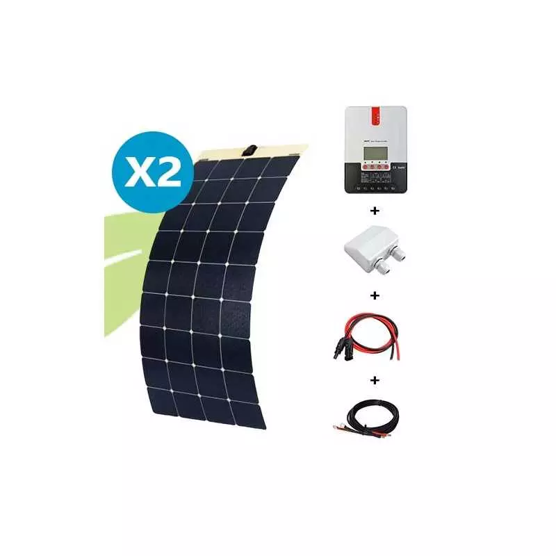 Kit solaire flexible 284W 12V back contact van / camping-car / bateau