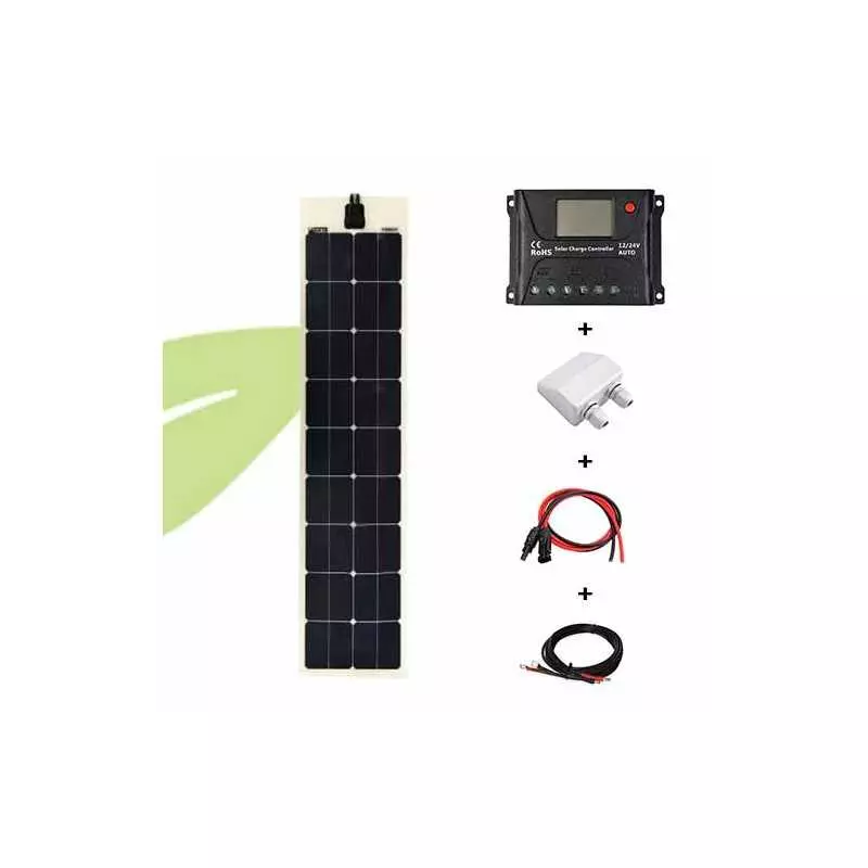 Kit panneau solaire 12V 70W avec regulateur pour camping-car