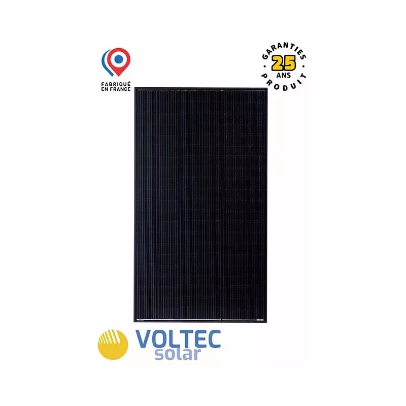 Panneau solaire 375W 24V Half-cut full black monocristallin Voltec solar