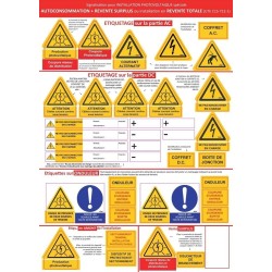 Planche de 38 étiquettes adhésives pour l'autoconsommation
