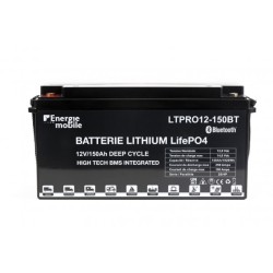 Batterie Lithium 150Ah 12V BMS Bluetooth 250A Energie Mobile