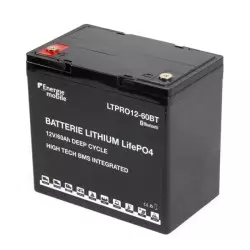 Batterie Lithium 60Ah 12V BMS Bluetooth 250A Energie Mobile