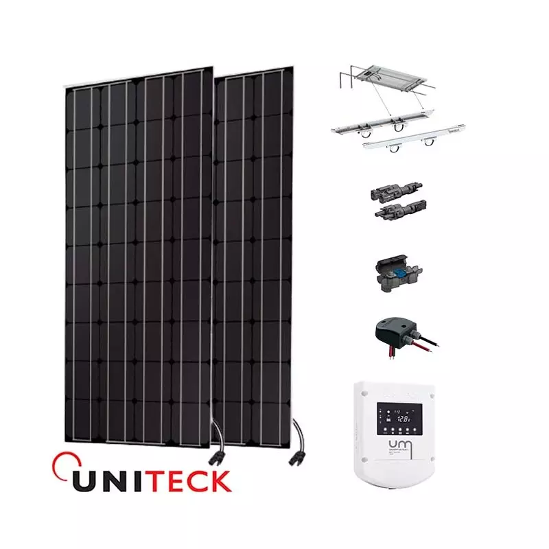 Kit solaire bateau 200W 12V 2 panneaux Uniteck