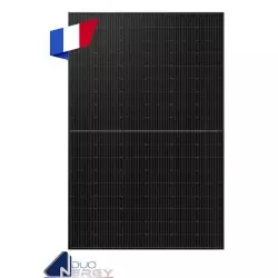 Panneau solaire 425W 24V monocristallin Biverre Bifacial Half-cut Full Black DUONERGY