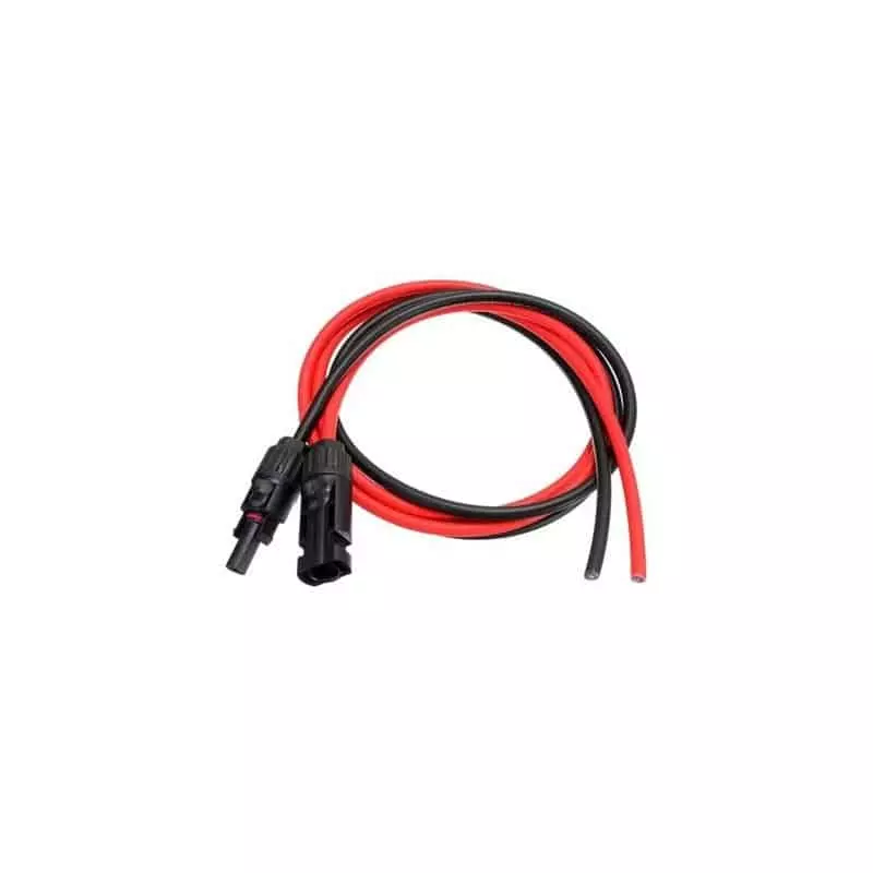 2x10m Allonge câble solaire 4mm2 - MC4 - (Noir - Rouge)