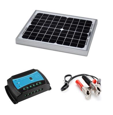 Kit solaire 10w regulateur 12v
