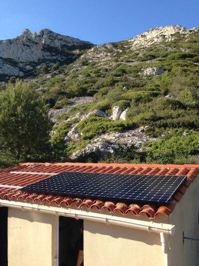 Panneau solaire calanque
