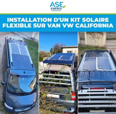 Panneau solaire semi flexible toit van