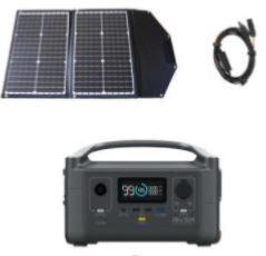 Station de charge portable ecoflow avec mini panneau solaire